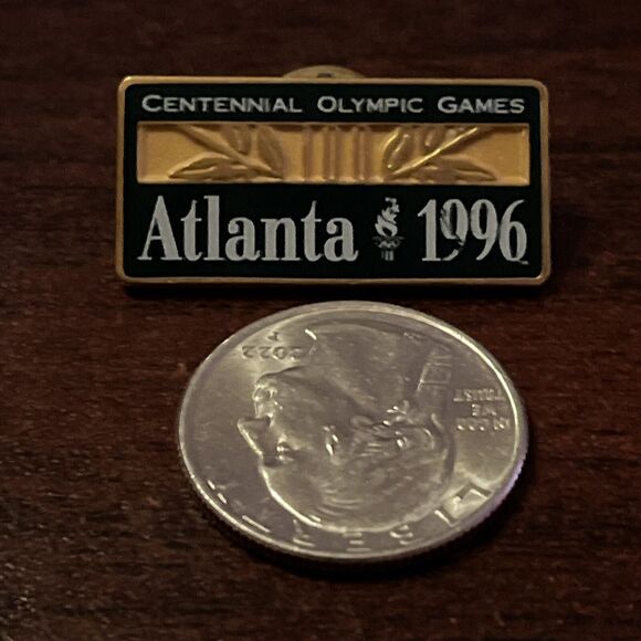 1996 Atlanta Olympics Centennial Games Lapel Hat Pin - Picture 2 of 4